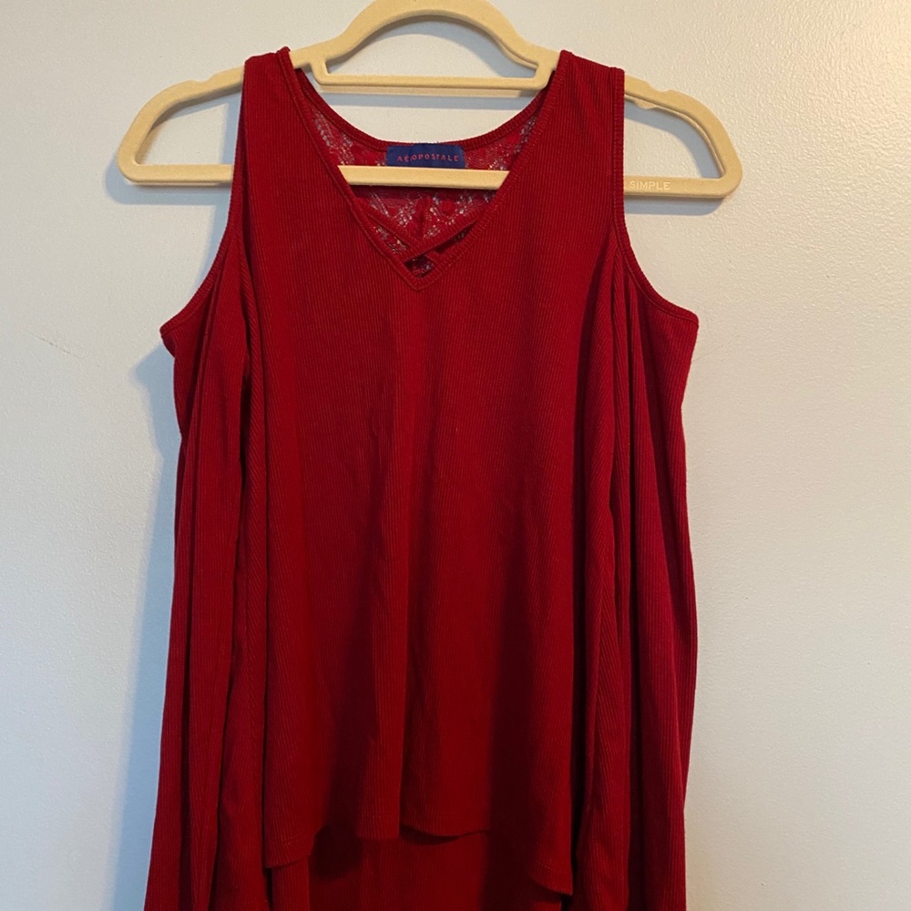 maroon cold shoulder long sleeve